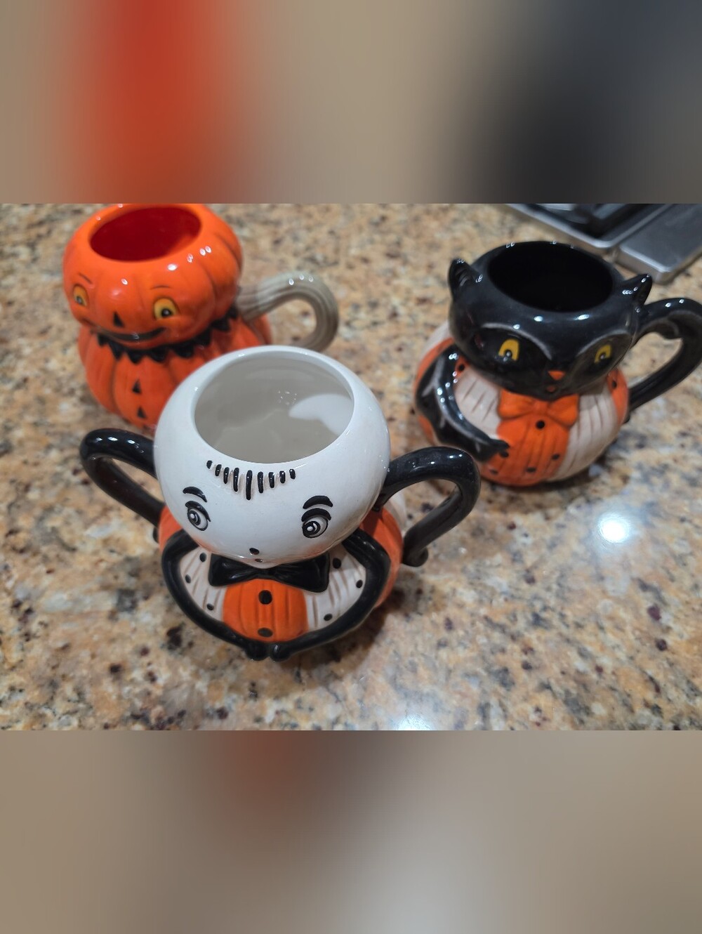 Set Of 3 Johanna Parker Ceramic Halloween Mugs